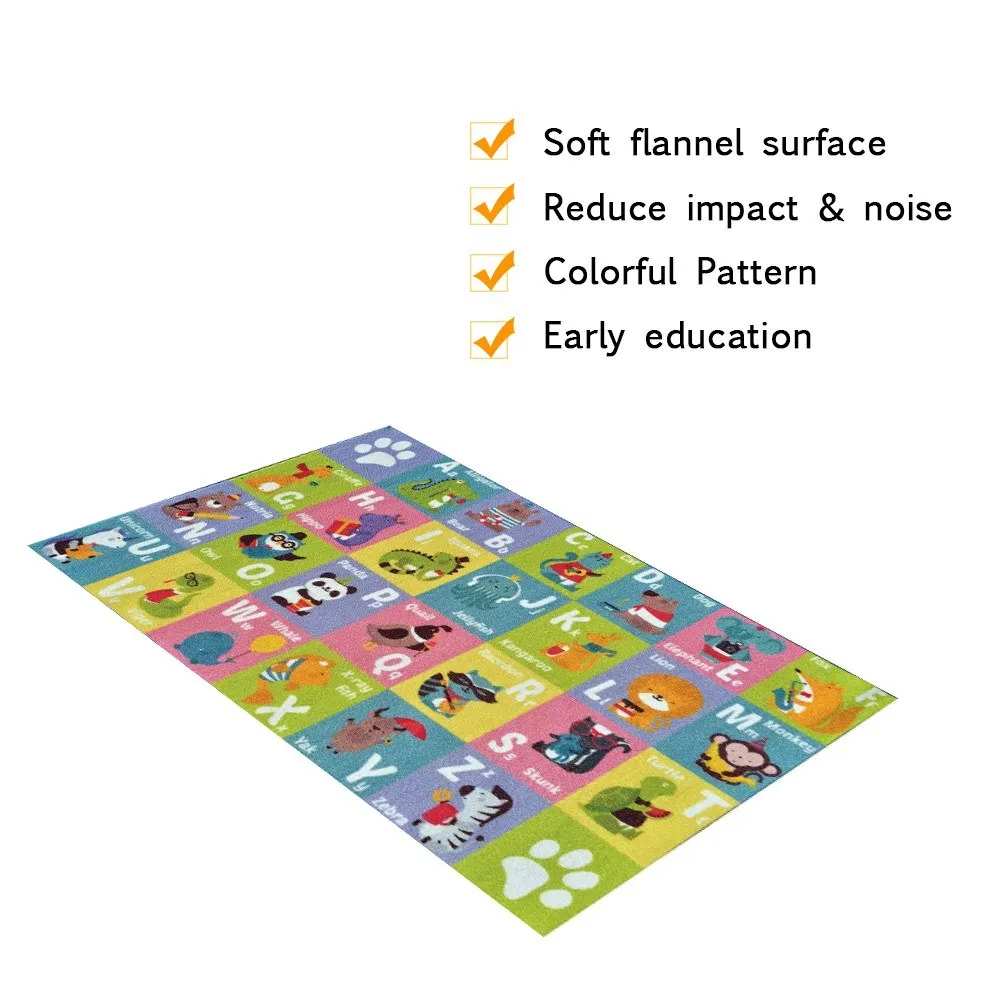 Складной мягкий детский игровой Коврик противоскользящий красочный