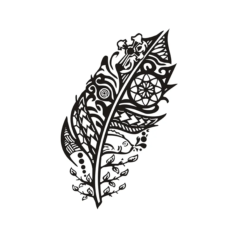 

Custom Made 'Amazing Feather' - Flowing Wall Decal Many colours New Vinilos Paredes Wall stickers home decor