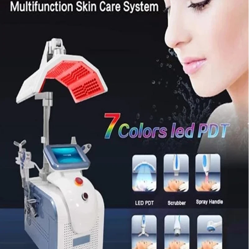 

6 in 1 PDT photon therapy led facial mask bio facial lifting skin rejuvenation water sprayer exfoliatig whitening skincare tools