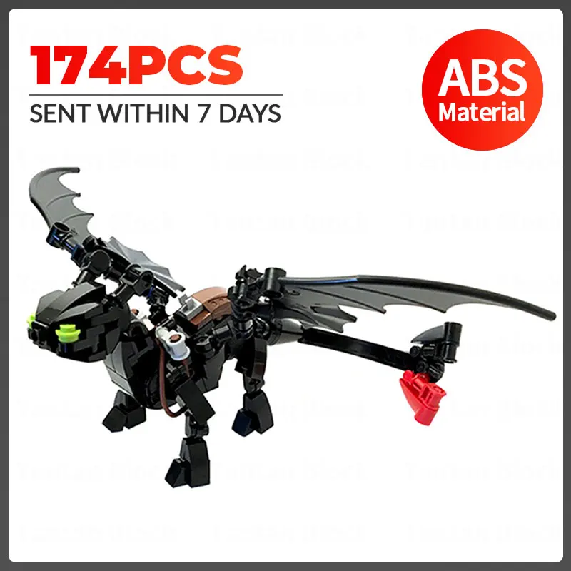 

Creative Trains Your Flying Dragons Action Anime Movie Figures Toothlesse Bricks Dragon Model Building Blocks DIY Toys Kids Gift