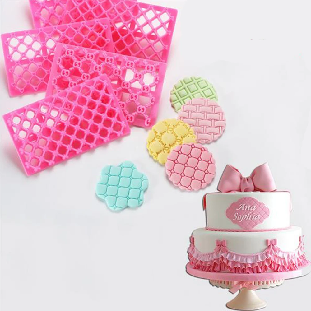 9Pcs/Sets Diamond Sugarpaste Gum Icing Baking Quilt Fondant Cake Raft Equipment Tool Embosser Cutter Mould | Дом и сад