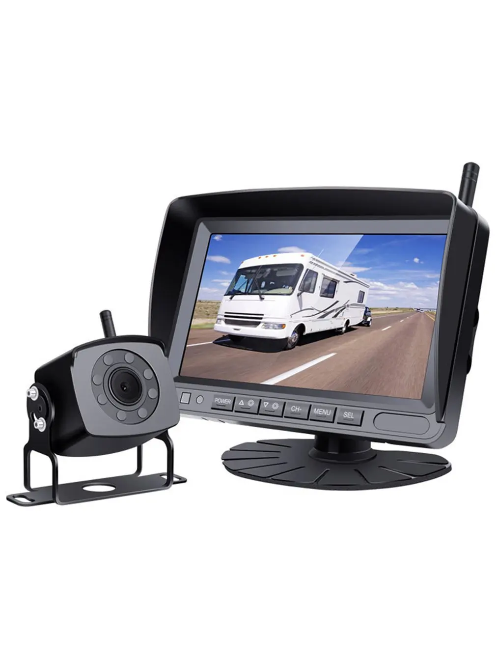 

Display Device Wireless Reversing Image 7-inch Display No Interference Convenient Installation Wider Applicability