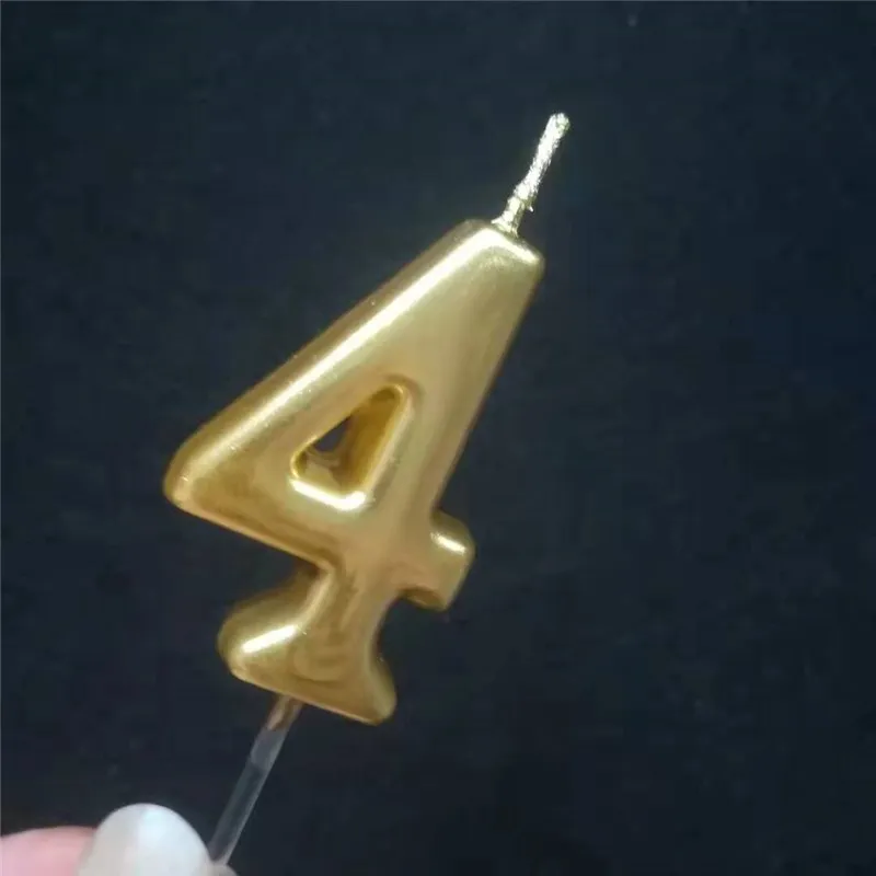 Сверкающие цифровые мини свечи на день рождения детский Принц принцесса