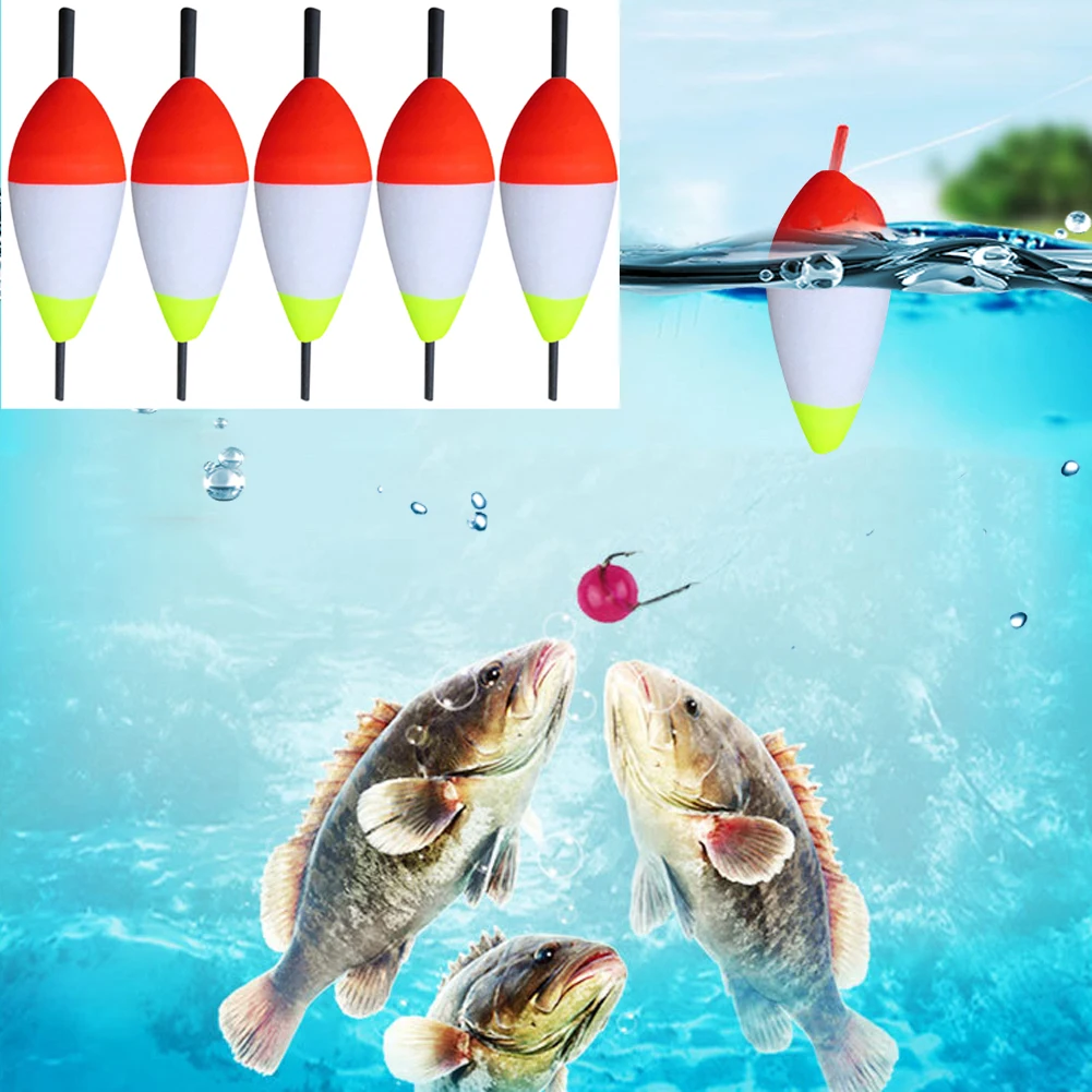 

5pcs/lot 10g-40g Foam Fishing Float Buoy Tube Foam Float Bobber Fishing Light Stick for Fishing Tackle