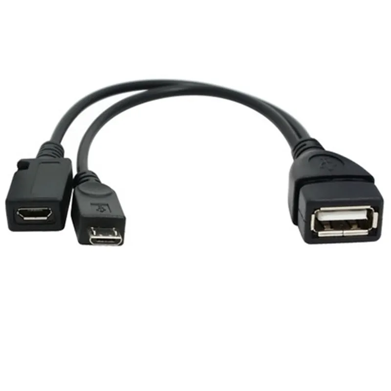 2 в 1 OTG микро USB узловой блок питания Y Разветвитель адаптер к 5-контактному