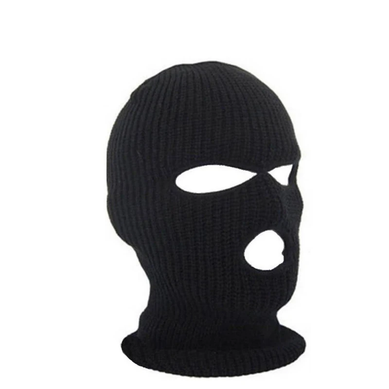 1 шт. черная однотонная зимняя теплая Балаклава лицевая маска для мужчин и женщин