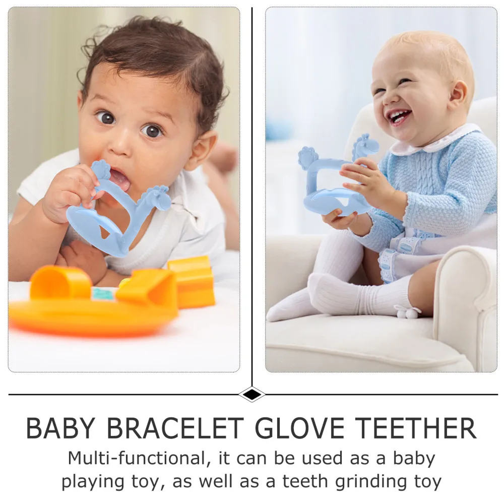 

1Pc Giraffe Teether Cartoon Chewing Baby Molar Tool Infant Soothing