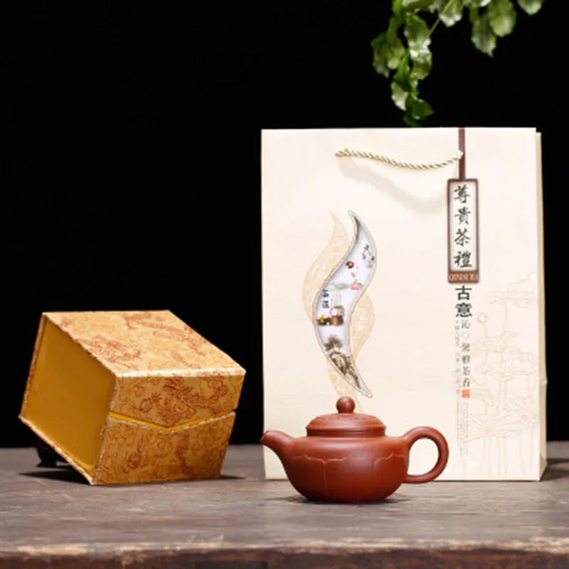 

200CC Yixing Original Mine Bottom Trough Qing Lianzi Zisha Teapot Handmade Home Bubble Teakettle Gift Tea Set