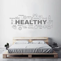 healthy quote wall stickers decal modern vinyl wall decals for bedroom removable dining room wall decoration dw11894