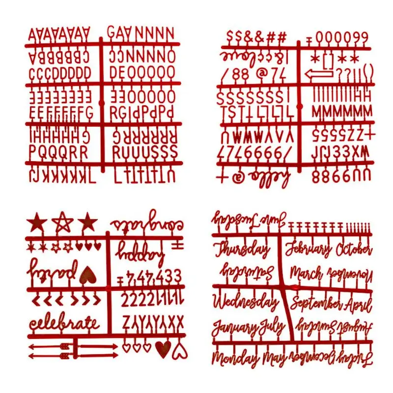 

WSND 4Pcs/Set Characters For Felt Letter Board Numbers For Changeable Letter Board