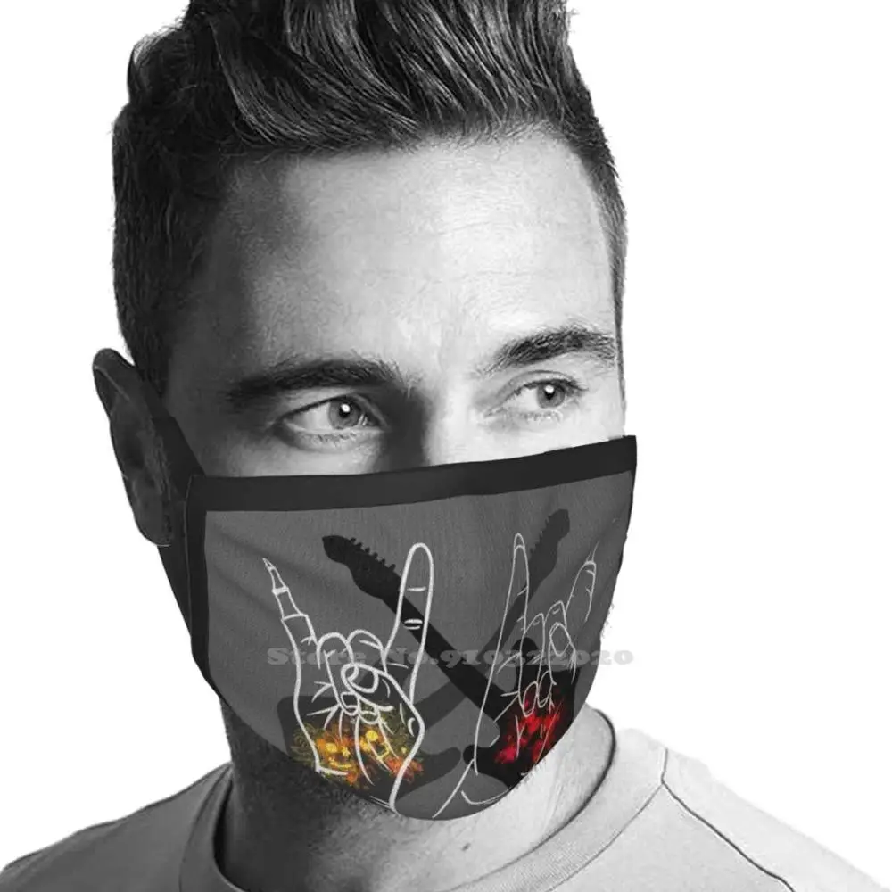 Металлические руки-зомби Ое и Оим с гитарой черепами хризантемы Вязаная шапка