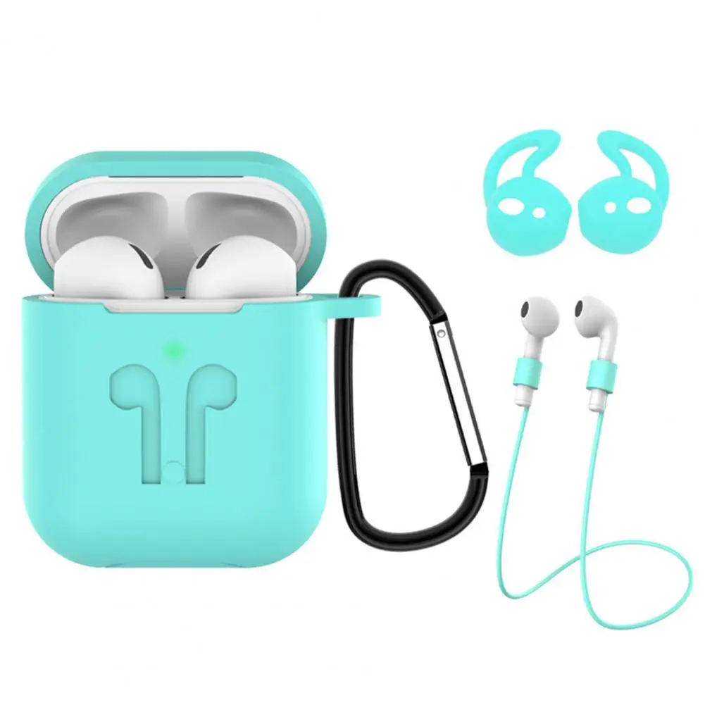 

Anti-scratch Soft Silicone Earphone Case Lanyard with Buckle for AirPods 1/2 Anti-falling Anti-scratch Earphone Case Silicone