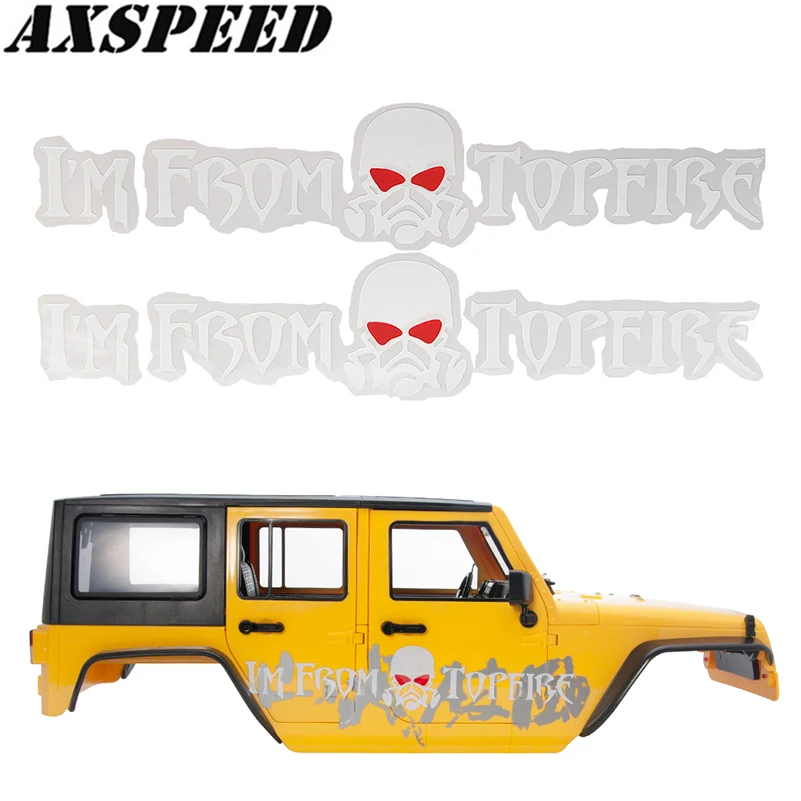 AXSPEED 1 пара наклеек на автомобиль с дистанционным управлением TOPFIRE логотип