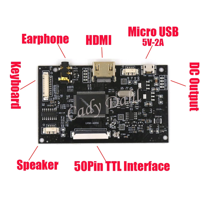 Плата контроллера ЖК дисплея HDMI 40P TTL комплект монитора для Raspberry PI 7 &quot 10 1&quot 1024x600