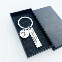 love you metal key ring round pendant driving safety i need you here with my the best romantic key ring gift for loved ones