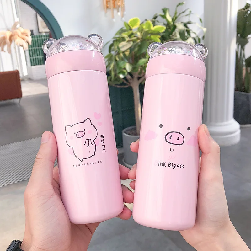 Термос из нержавеющей стали с изображением мультяшной свиньи | Дом и сад