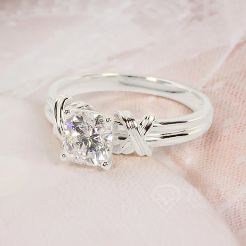 

Fashion Geometric Weave Metal Ring For Women Alloy Rose Gold Silver Gold Color Crystal Rings Female Wedding Gift