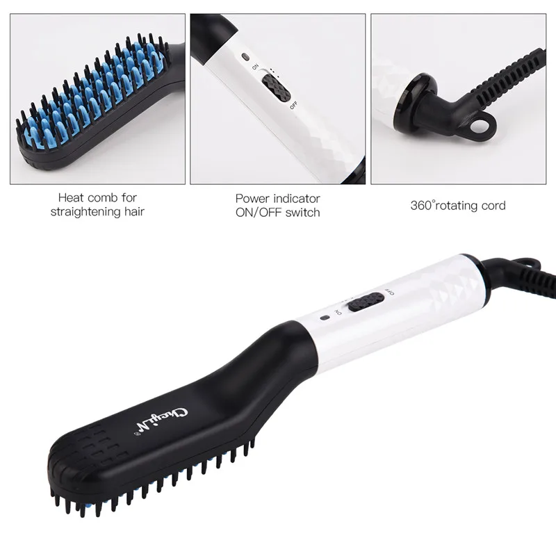Многофункциональная Мужская Массажная расческа для волос быстрый выпрямитель