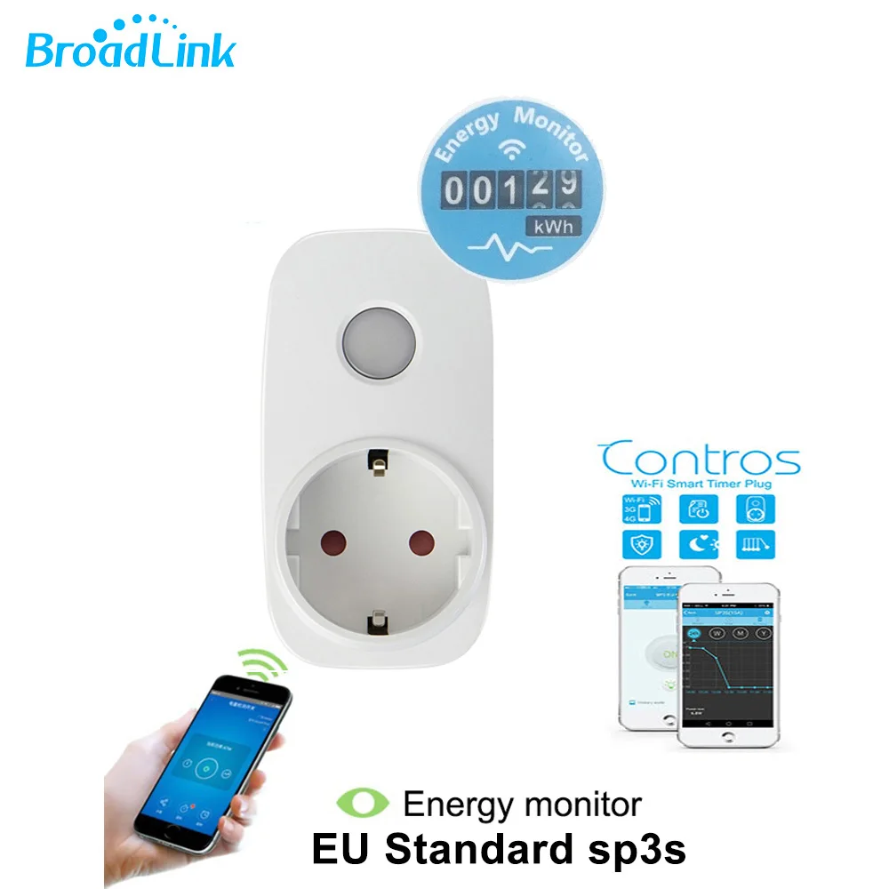 Broadlink SP3S EU розетка для умного дома Wi Fi приложение монитора энергии пульт