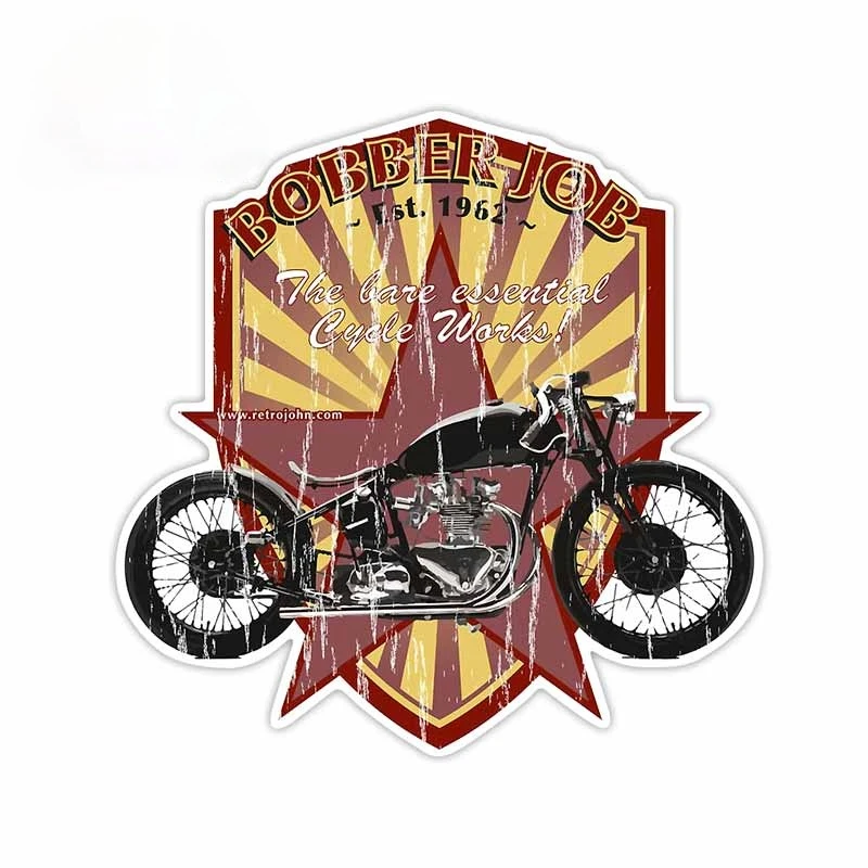 

Creativity Bobber Job Retro Car Stickers Laptop Refrigerator Waterproof Decal Bumper Scratch-Proof Decal Decoration PVC13x13cm