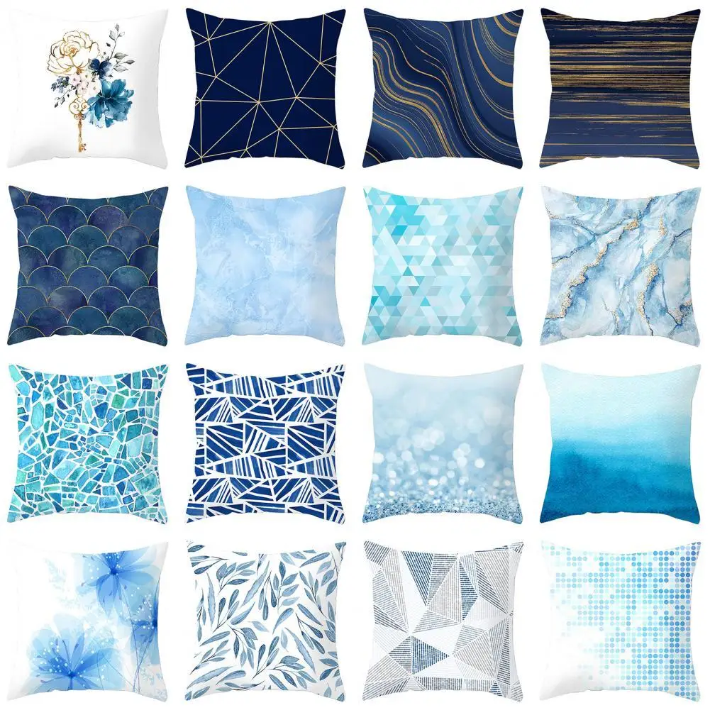 

Cushion Cover Washable Cushion Case Reusable Anti-scratch Fashion Square Modern Marble Printed Sofa Cushion Pillowcase