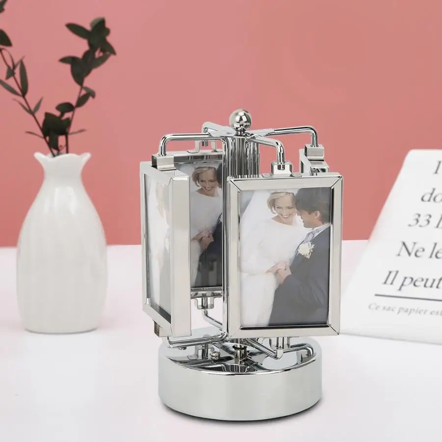 Вращающаяся музыкальная шкатулка Cikonielf фоторамка украшение для дома гостиной