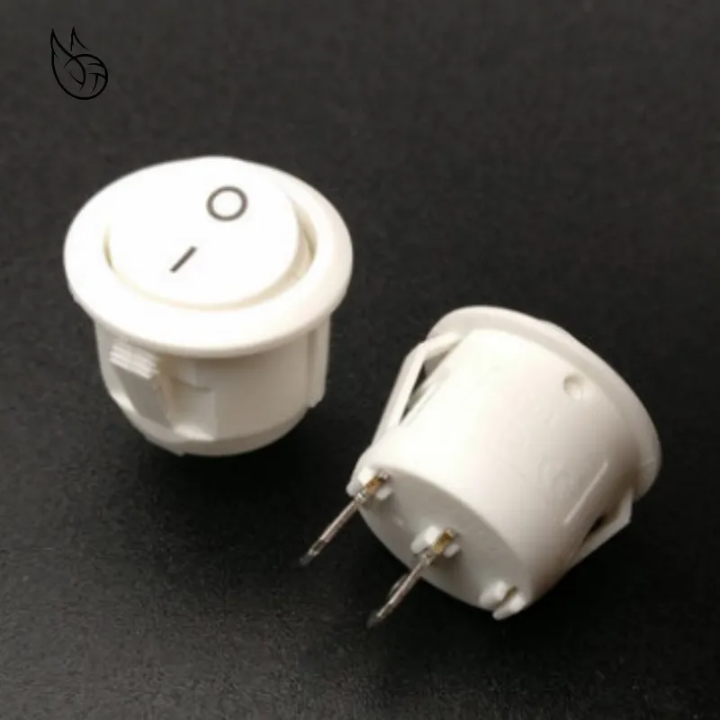 

Черный пластиковый круглый клавишный переключатель 2-контактный