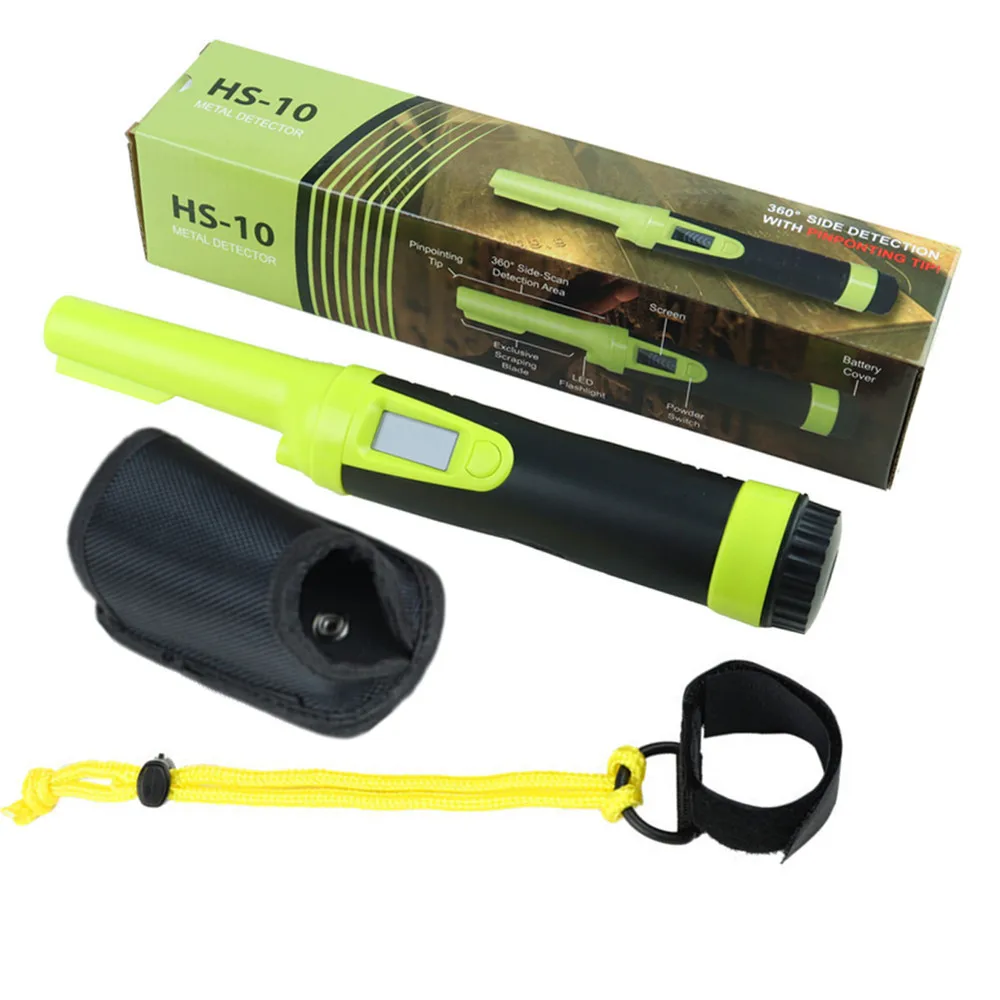 Detector de Metais Portátil com Tela Lcd hd Novidade para Caça Tesouro Laranja e Verde com Ponteiro à Prova Dágua para Encontrar Detectores de metal industrial