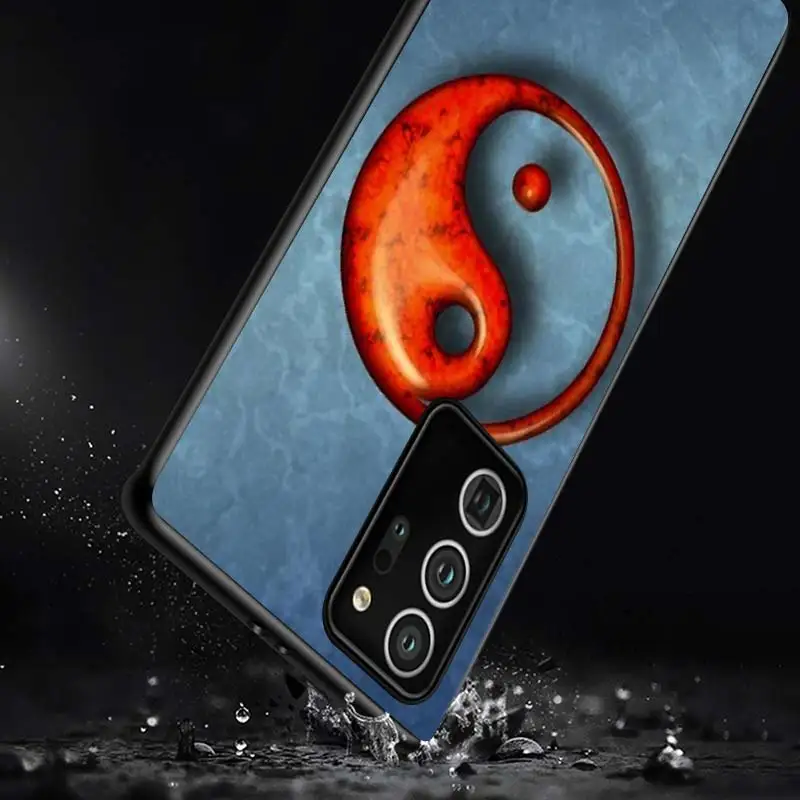 

Graffiti Yin Yang For Samsung S20 FE Ultra Plus A91 A81 A71 A42 A51 5G UW A41 A31 A21 A21S A11 A01 Black Phone Case