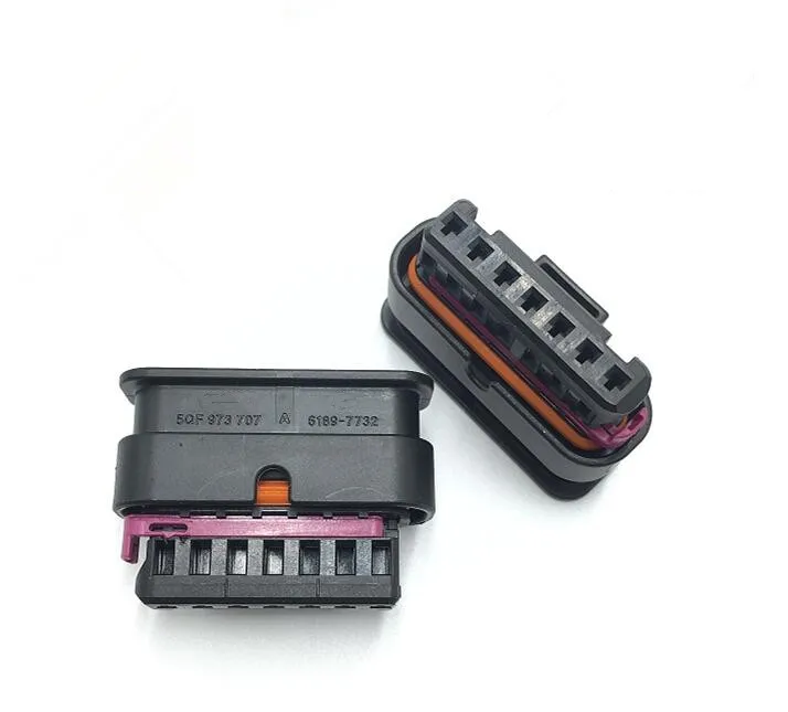 1/2/4/10pcs/lot 7 Pin/Way Car Adaptive Cruise Control Sensor Plug Connector With Terminal For VW Tiguan Audi 5QF 973 707 A - купить по