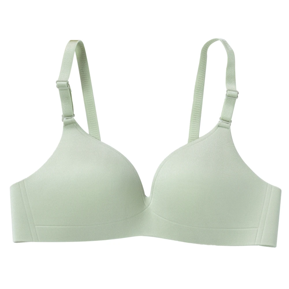 

Women Smooth Thin Section Women Underwear Female Wire Free One-piece Brassiere Bras Seamless Gathered Bra