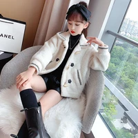 girls kids coat jacket overcoat 2021 cute warm plus thicken velvet winter outwear teenagers sport outfits%c2%a0childrens clothing