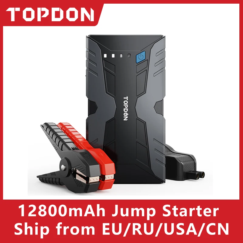 Пусковое устройство TOPDON V1200 12 В внешний аккумулятор 12800 А пиковое автомобильное