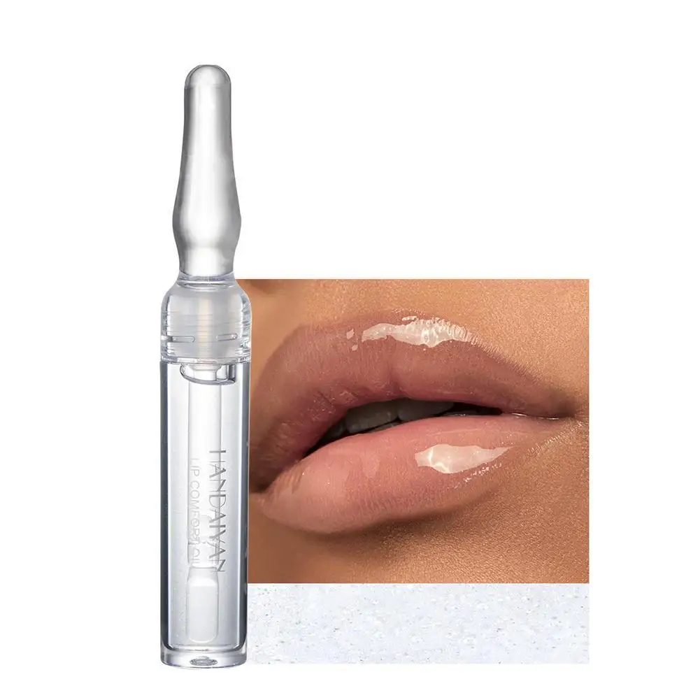 

Маленькая ампула масла для губ, блеск для губ, бальзам для губ, глазурь для губ, увлажняющий прозрачный блеск для губ 2 мл