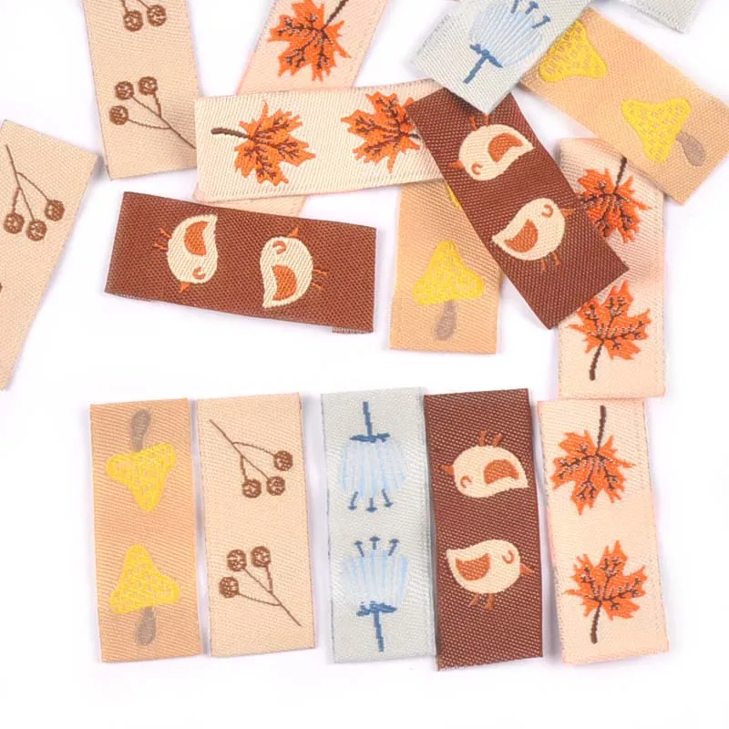 Моющиеся этикетки с вышивкой в виде клена/гриба 50 шт. аксессуары для шитья мешки