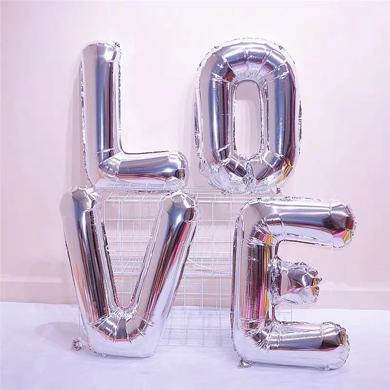 1 Набор 32 дюймов гигантские любовные буквы фольгированные шары юбилей день