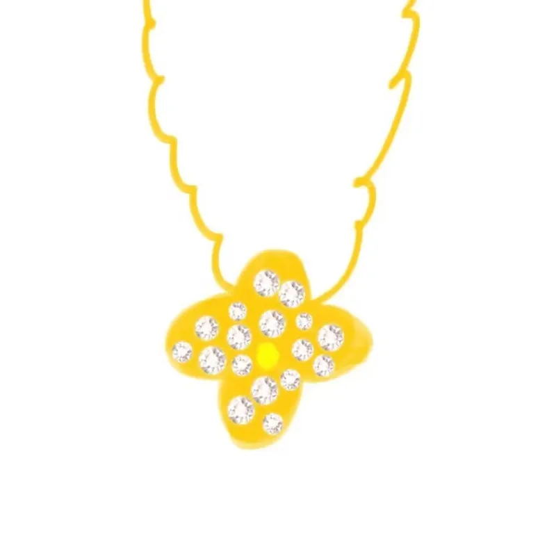

2021 new clover women's diamond necklace, gold color luxury design necklace, suitable for holiday gifts