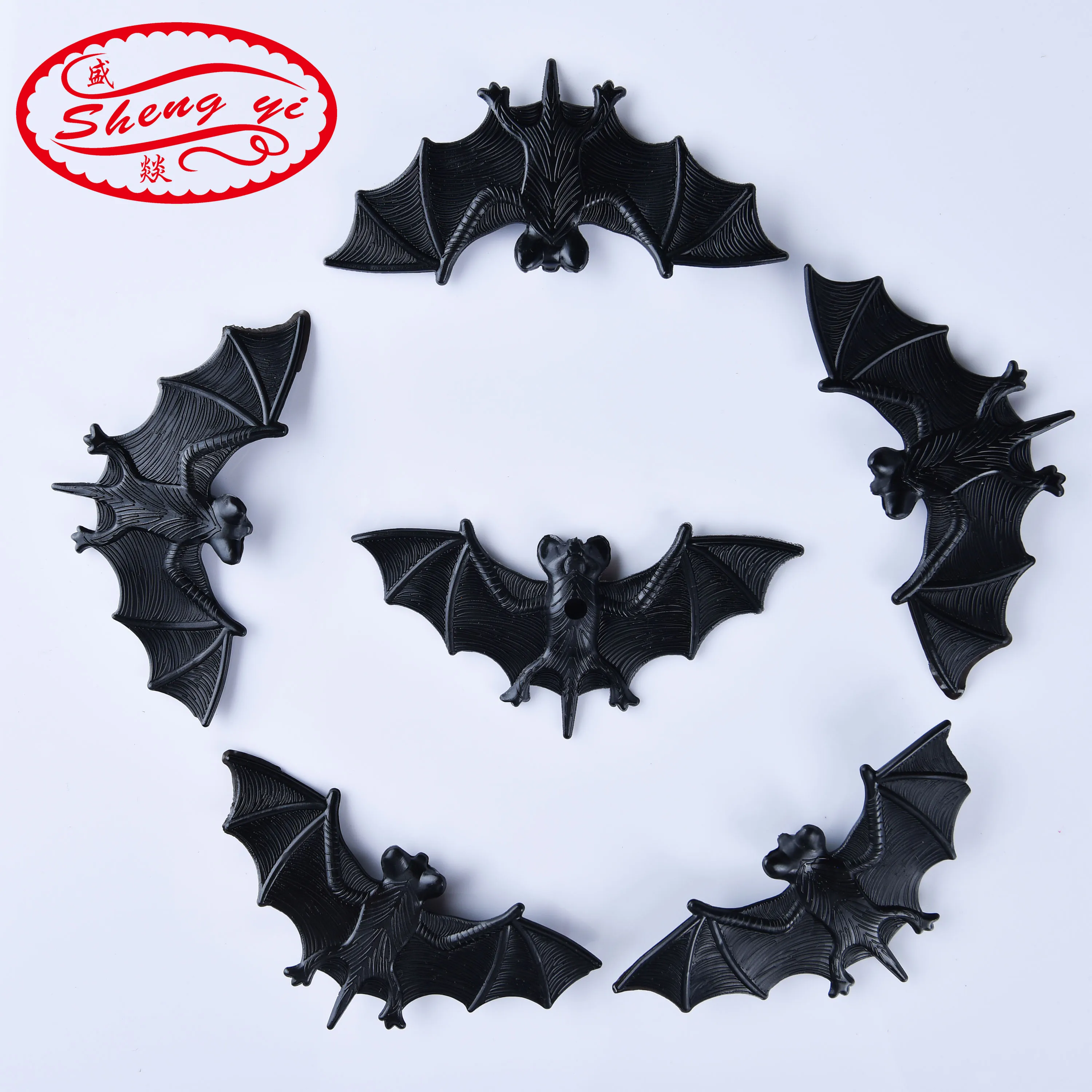 

10pcs/lot Halloween Simulation Bat April Fools' Day Decoration Toys for Kids Children Prank Tricky Toys 5*10.8cm