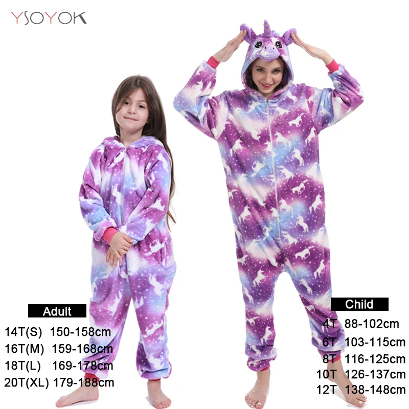 Пижамы кигуруми, единорог, Onesie, аниме, единорог, Стич панда, комбинезон, зимние комбинезоны, одежда для маленьких девочек, пижамы для детей, одежда для сна для мальчиков - Цвет: Purple Pegasus