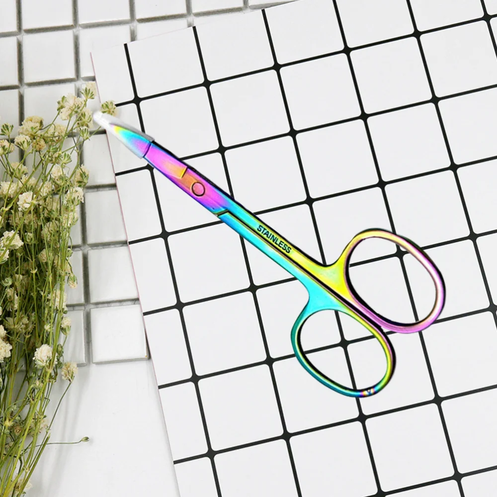 

Stainless Steel Color Titanium Scissors Makeup Scissors Trimmer Beauty Dressing Tools for Men