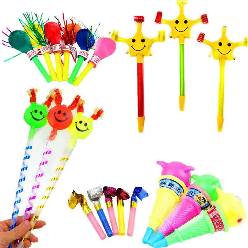 

Smiley Face Blowing Whistles Kids Birthday Party Favors Noice Maker Toys Goody Bags Wacky Toy