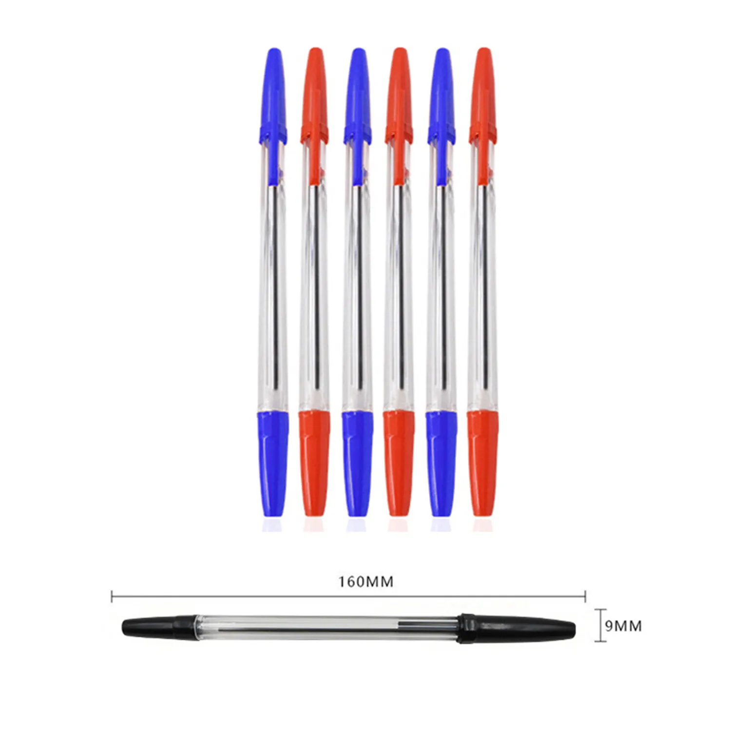 50 шт./лот 0 7 мм красные синие черные шариковые ручки Шариковая точка Biros