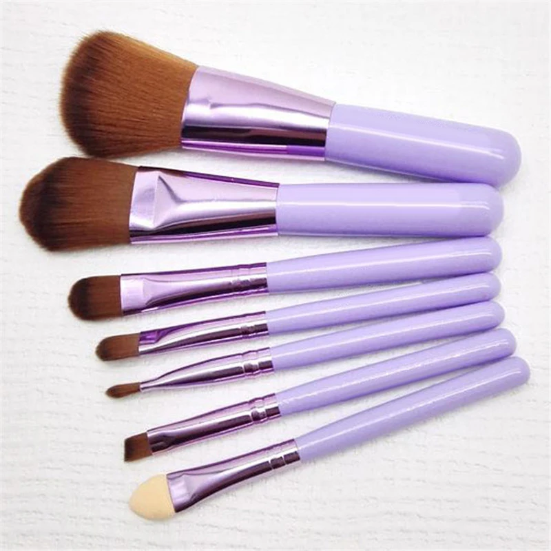7 шт. кисти для макияжа Тени век Румяна бровей портативные мягкие косметические