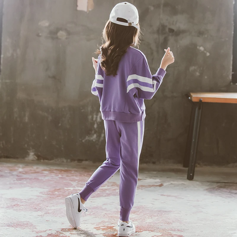 

Soft Spring Summer Children's Clothes Set Baby Girls Sweatshirts+ Pants 2pcs/Set Kids Costume Teenage Girl Clothing High Quality