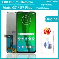 6 24 original display replaceable for motorola moto g7 plus lcd touch screen digitizer assembly for moto g7 xt1962 lcd display
