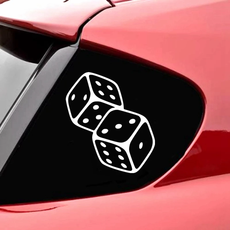 

High Quality Car DecalVinyl Decal Dice Car Sticker Waterproof Auto Decors on Car Body Bumper Rear Window 20x17.5cm