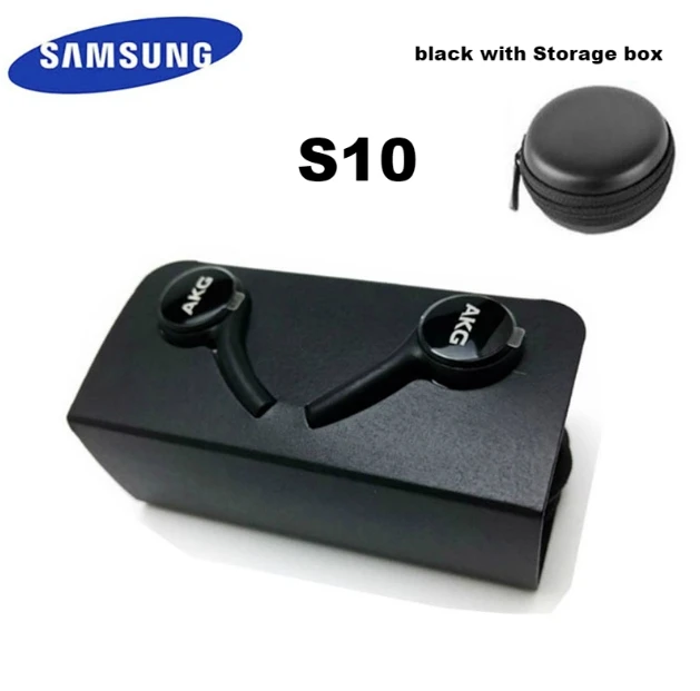 S10 black with box Samsung AKG Наушники EO-IG955 3,5 мм наушники-вкладыши с микрофоном Проводная гарнитура для samsung Galaxy s10 S9 S8 S7 S6 S5 huawei xiaomi смартфон - Цвет: S10 black with box