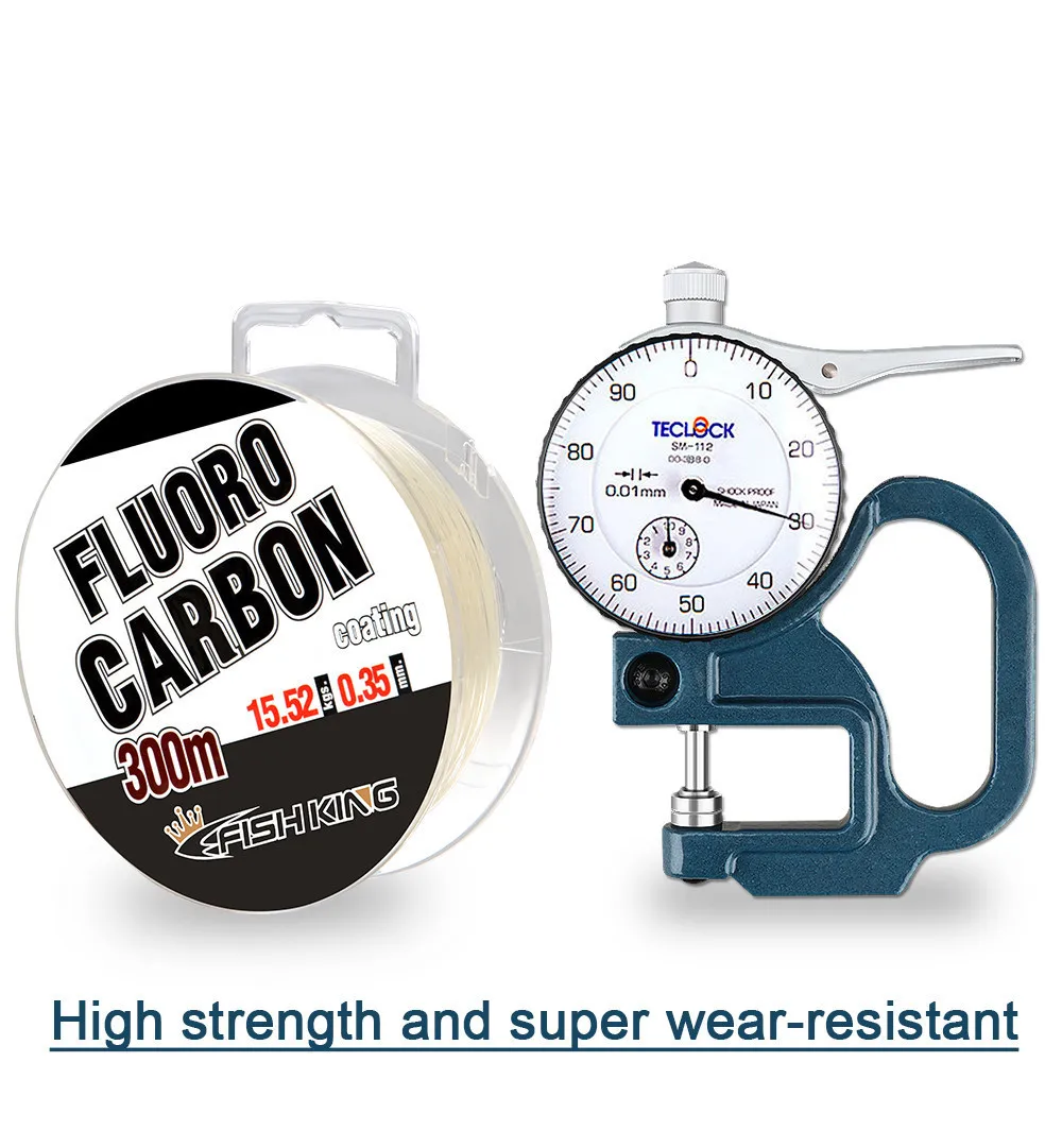 Леска рыболовная нейлоновая монофиламентная 300 м флуровое углеродное покрытие