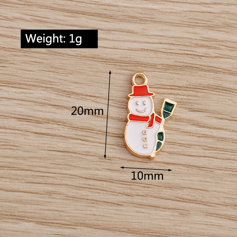 

10pcs 10*20mm Cartoon Snowman Charms for Necklaces Pendants Earrings DIY Making Enamel Charms Handmade Craft Jewelry Accessories