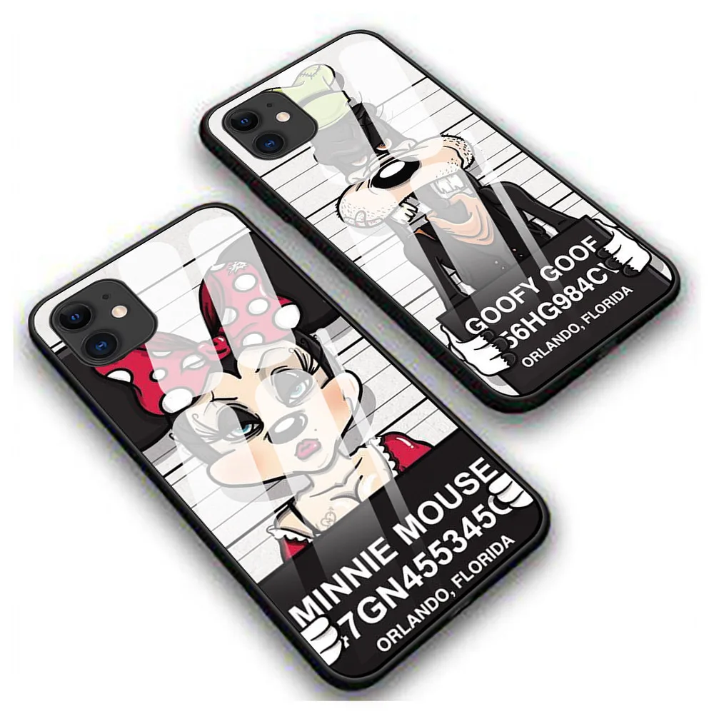 Funny Cartoon master criminal Cases For iphone 7 8 6 6S Plus Luxury Tempered Glass Phone cover 11 11Pro X XR XS MAX | Мобильные